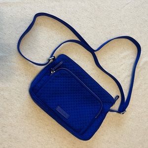 Vera Bradley Little Hipster Crossbody Royal Blue RFID Protection Like New
